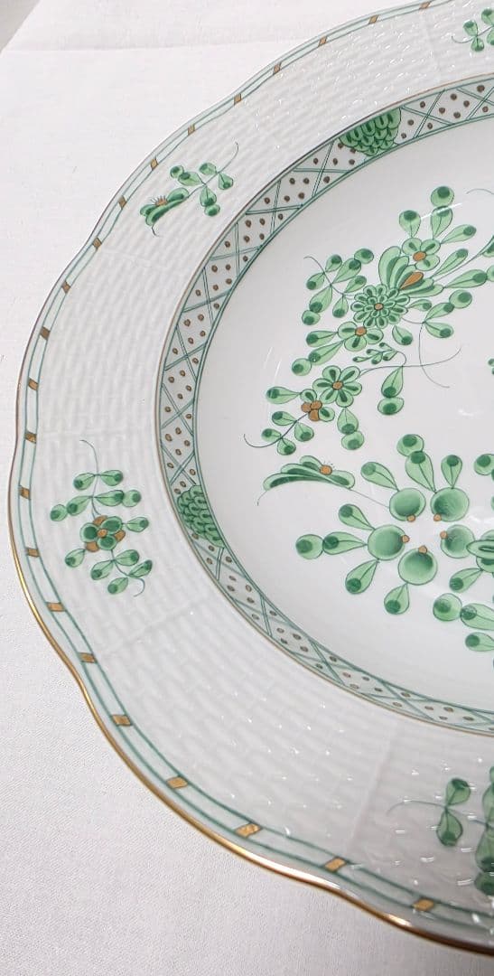 ヘレンド 森の宝物【24cmディーププレートペア】waldstein green