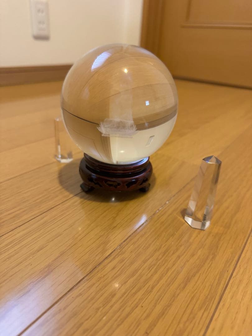 溶錬水晶とクリスタルピラミッドセット