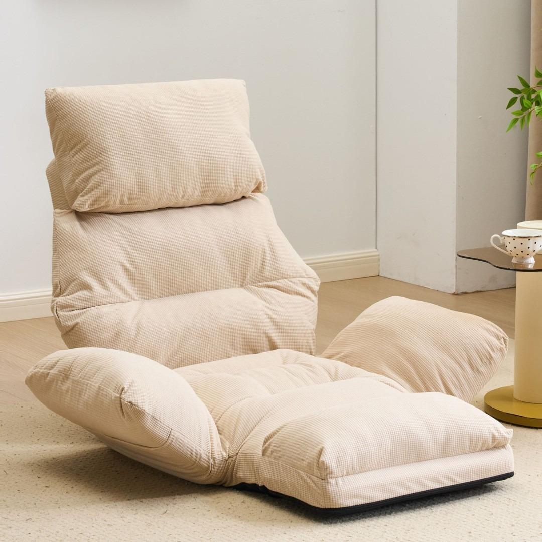 座椅子 ソファーベッド 一人掛けソファ 6段調整 リクライニングソファ 通気性