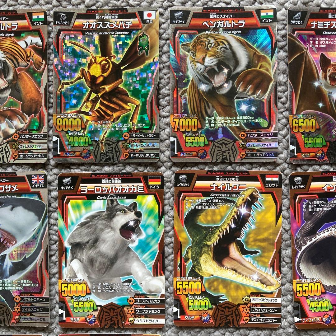百獣大戦グレートアニマルカイザー ファイターカード13枚 金レア 銀