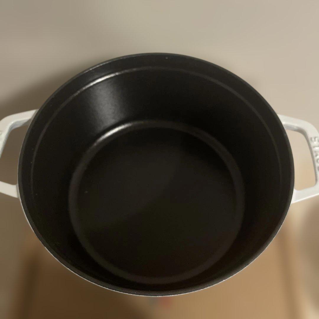 【新品】ストウブ ピコ・ココット ラウンド ホワイト 24cm