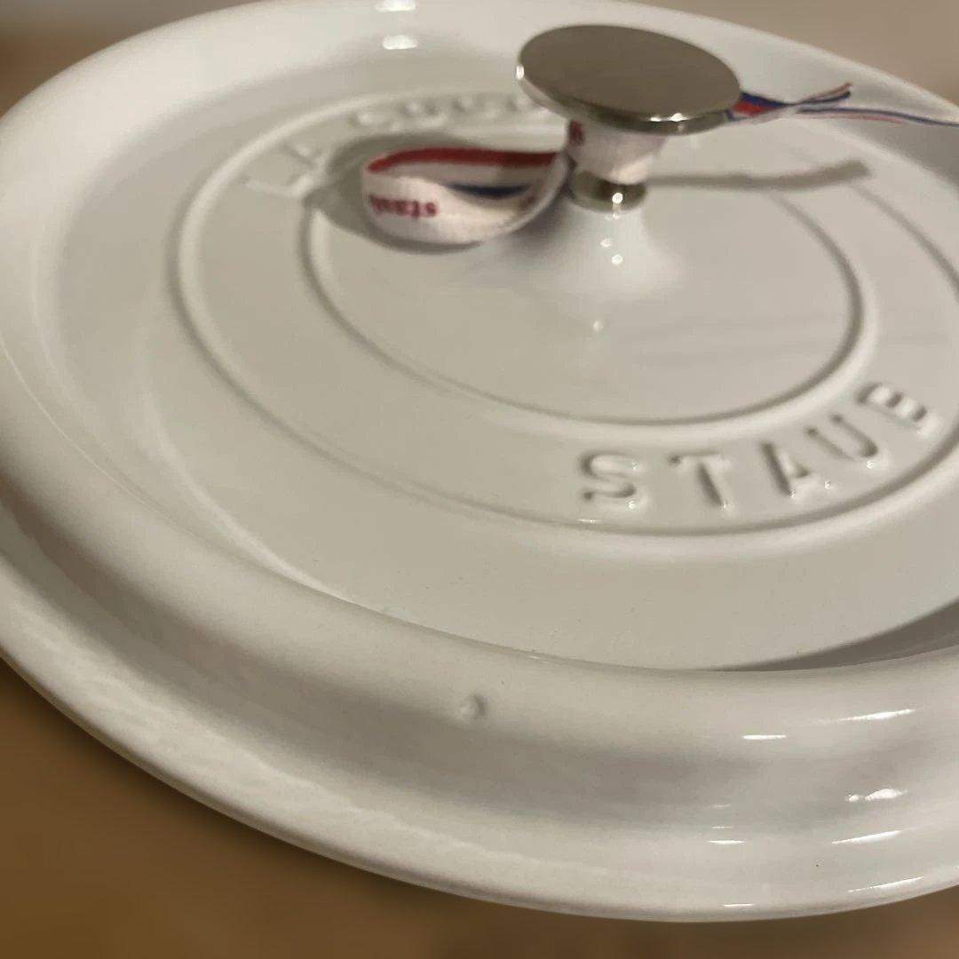 【新品】ストウブ ピコ・ココット ラウンド ホワイト 24cm