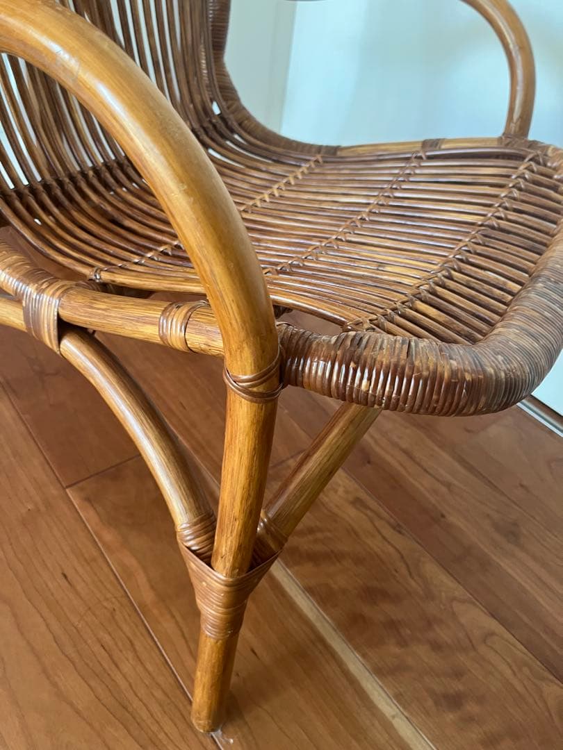 ラタンチェア　ヴィンテージ　フレンチ　レトロ　アンティーク
