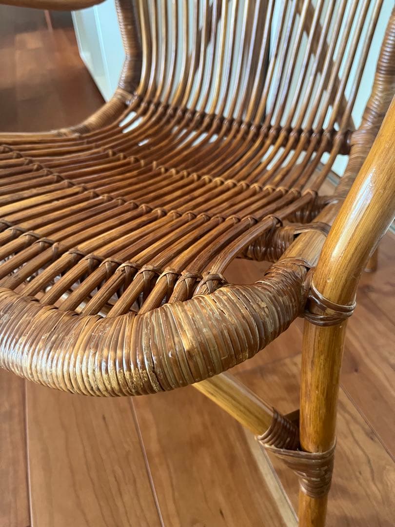ラタンチェア　ヴィンテージ　フレンチ　レトロ　アンティーク