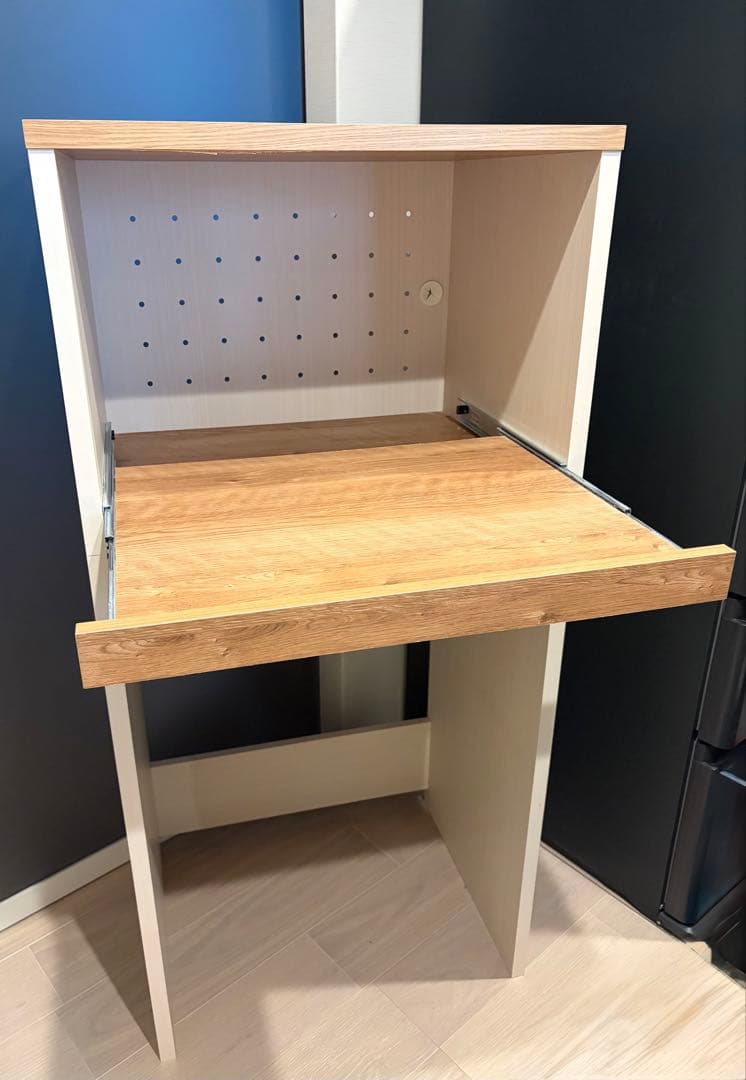 【送料込み】ニトリ ごみ箱が入るキッチンラック レンジ台 高さ128cm