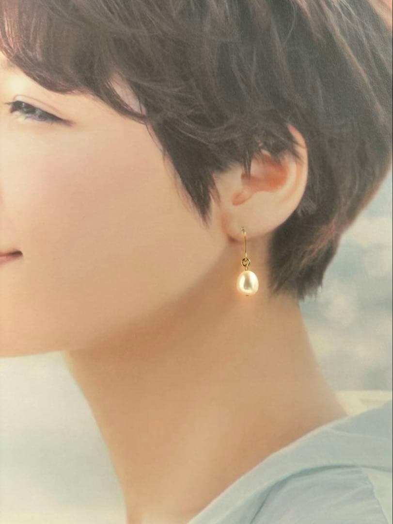 No.1661 一粒パールのピアス　一粒パールのイヤリング　ハンドメイドピアス