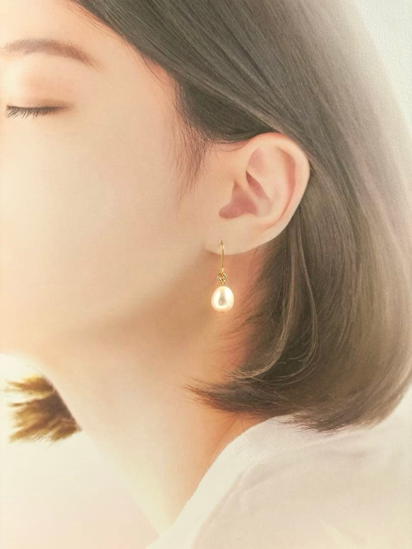 No.1661 一粒パールのピアス　一粒パールのイヤリング　ハンドメイドピアス