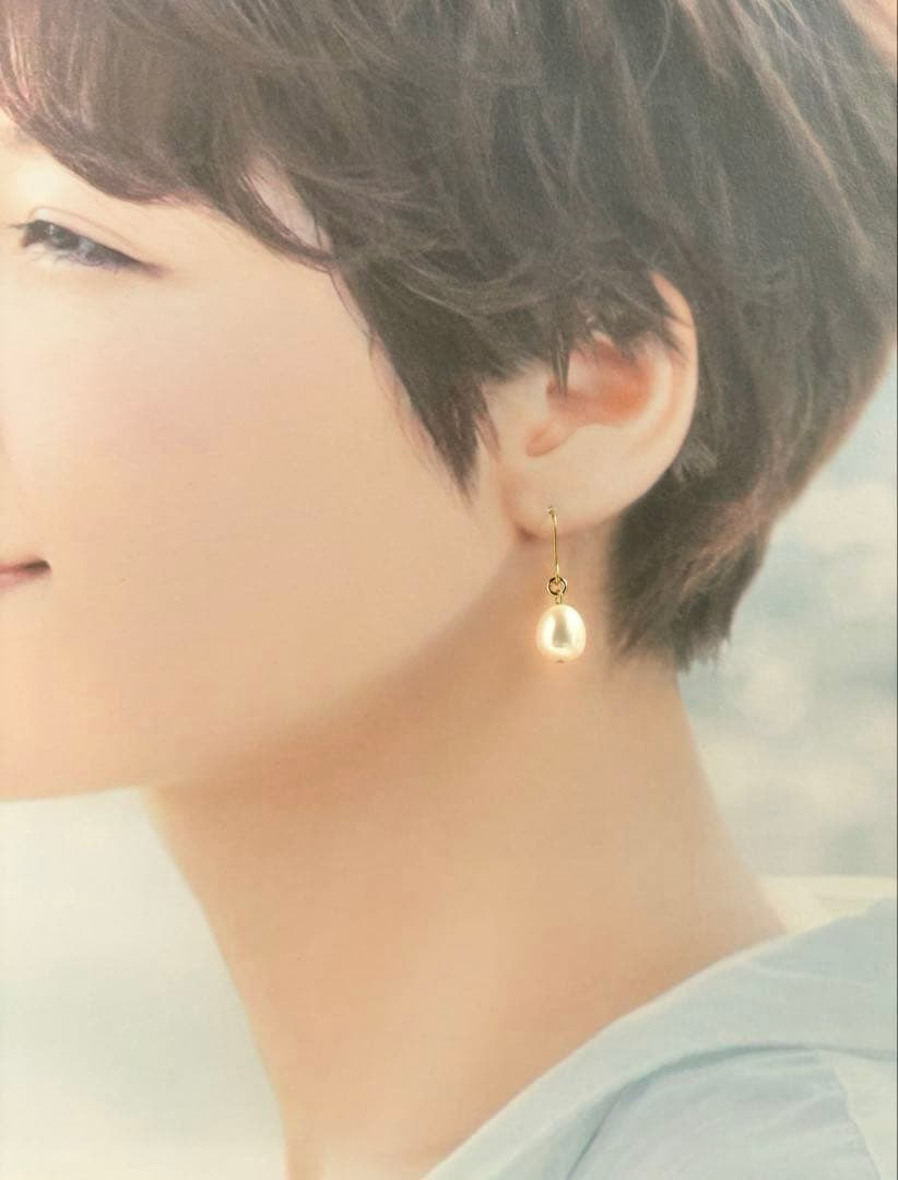 No.1661 一粒パールのピアス　一粒パールのイヤリング　ハンドメイドピアス