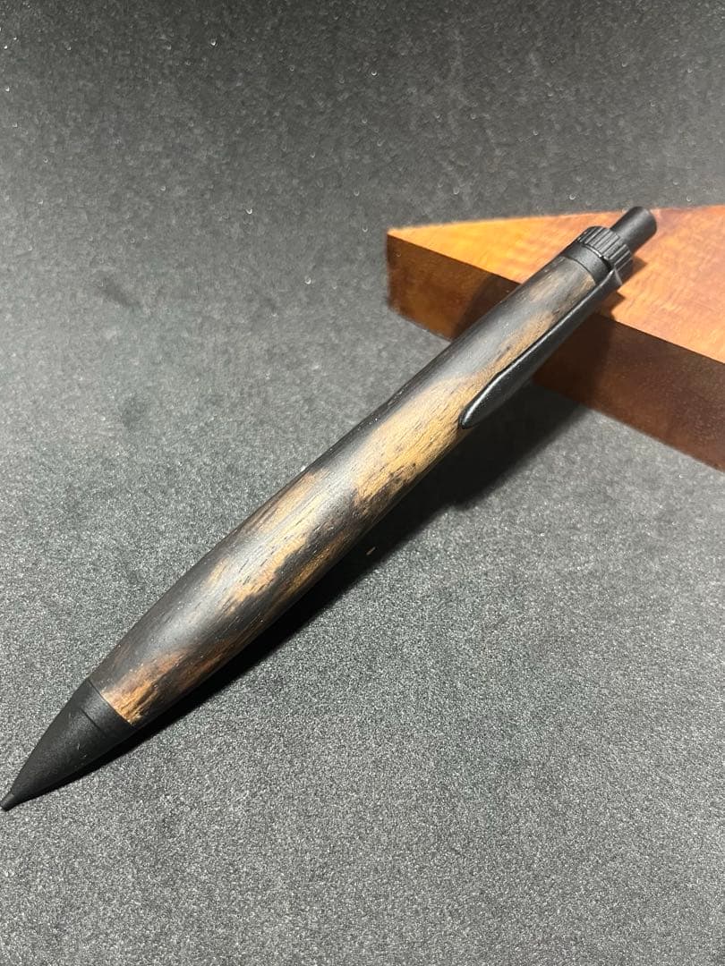 黒柿孔雀杢 黒金具 シャーペン0.5mm - メルカリ