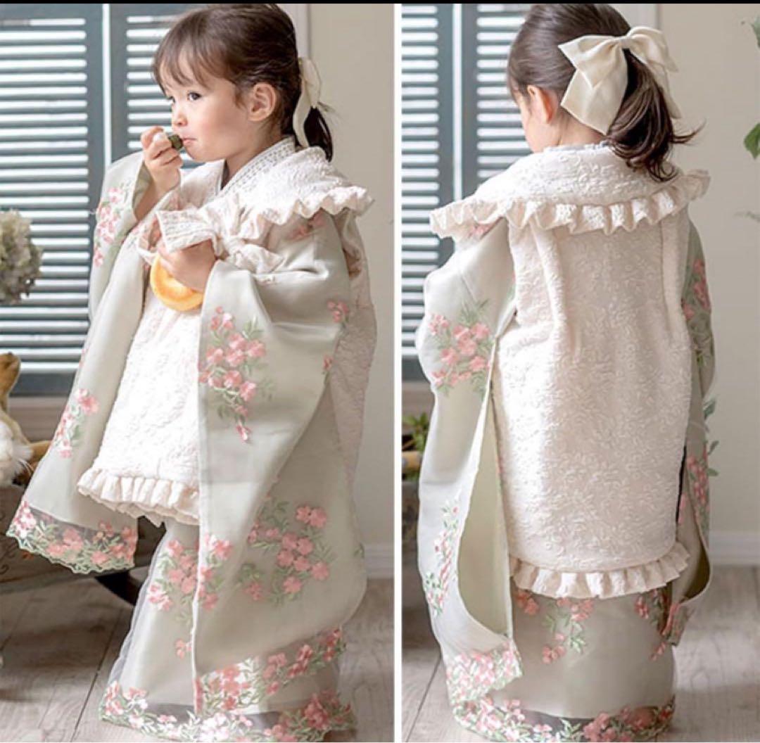 【美品】七五三 着物ワンピース被布セット キャサリンコテージ 100