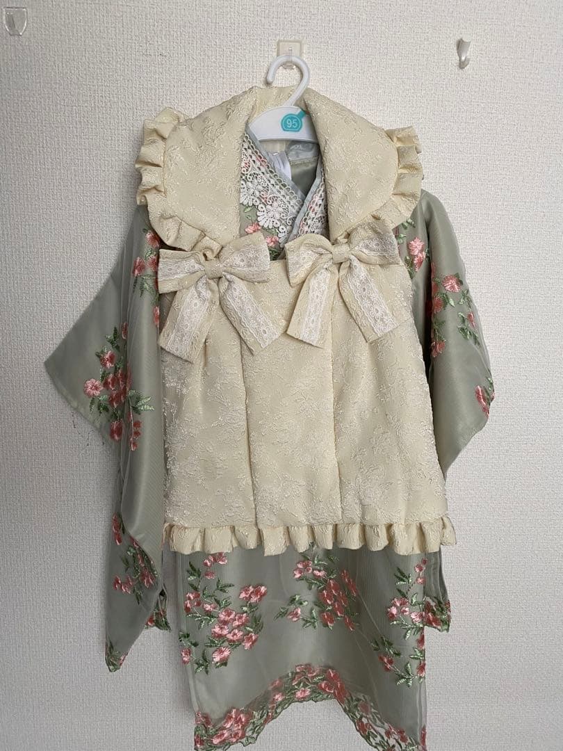 【美品】七五三 着物ワンピース被布セット キャサリンコテージ 100