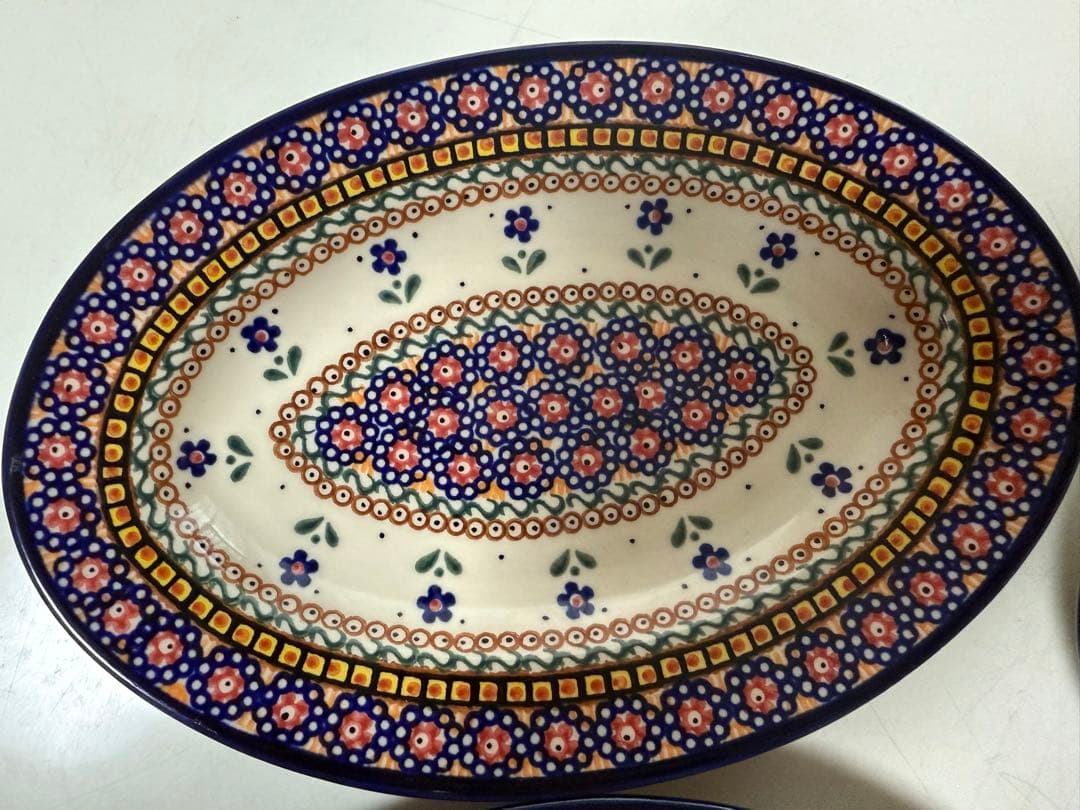 ポーリッシュポタリー ポーランド食器 新品未使用品 ミレナ オーバル