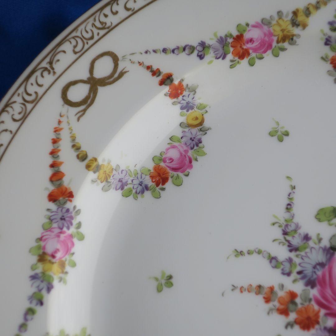 【美品】ドレスデンの大皿プレート（25cm）★1900～1930年製