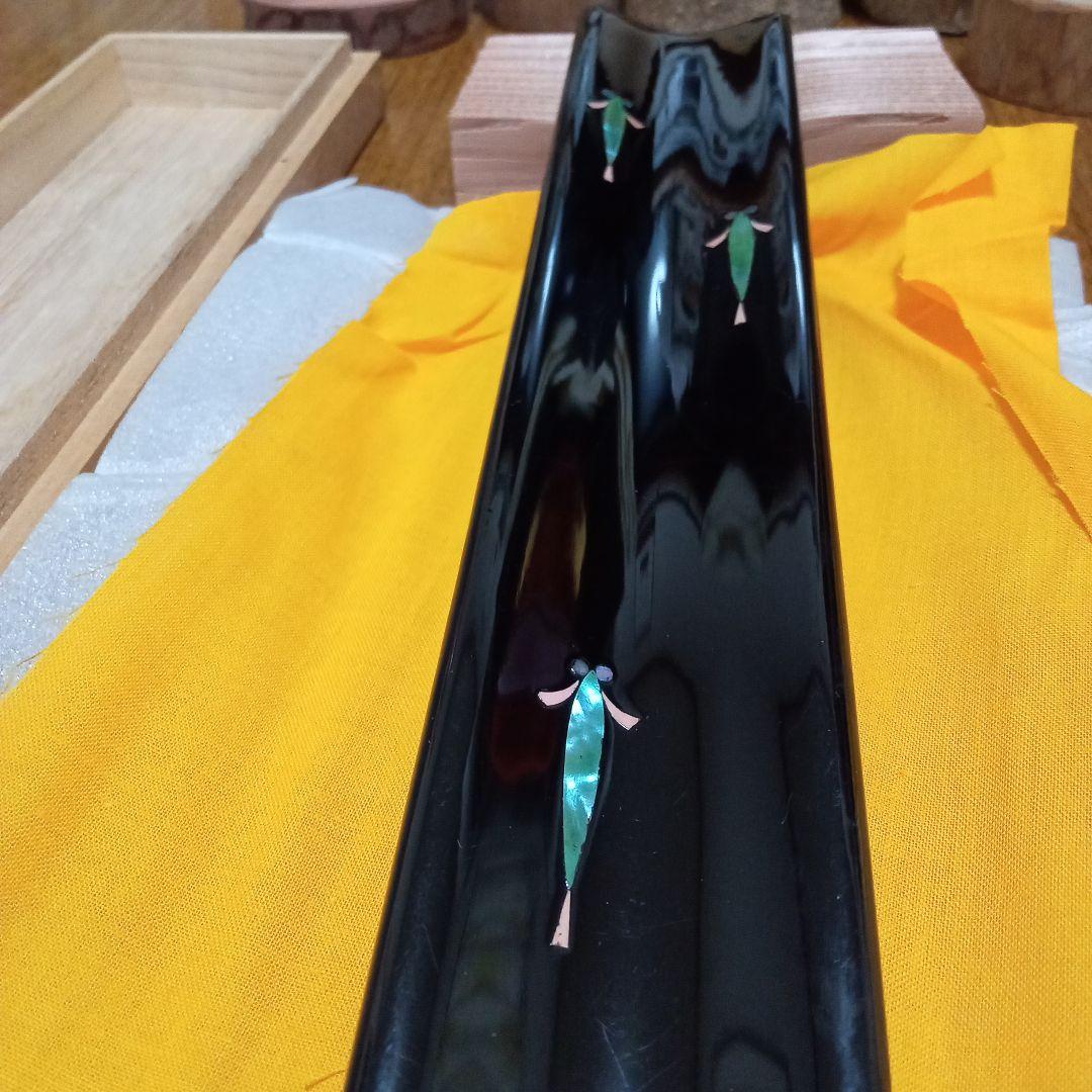 ☆新品 未使用☆金胎漆器 鋳金 筆皿文鎮 現代工芸作家 表 勝一