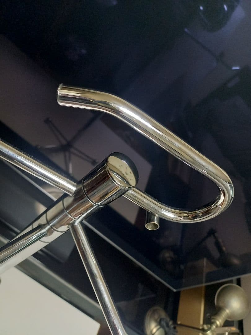 1980's　スペースエイジ　アイアン　メタル　トリプル　ハンガー　ポール