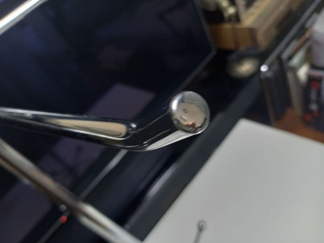 1980's　スペースエイジ　アイアン　メタル　トリプル　ハンガー　ポール