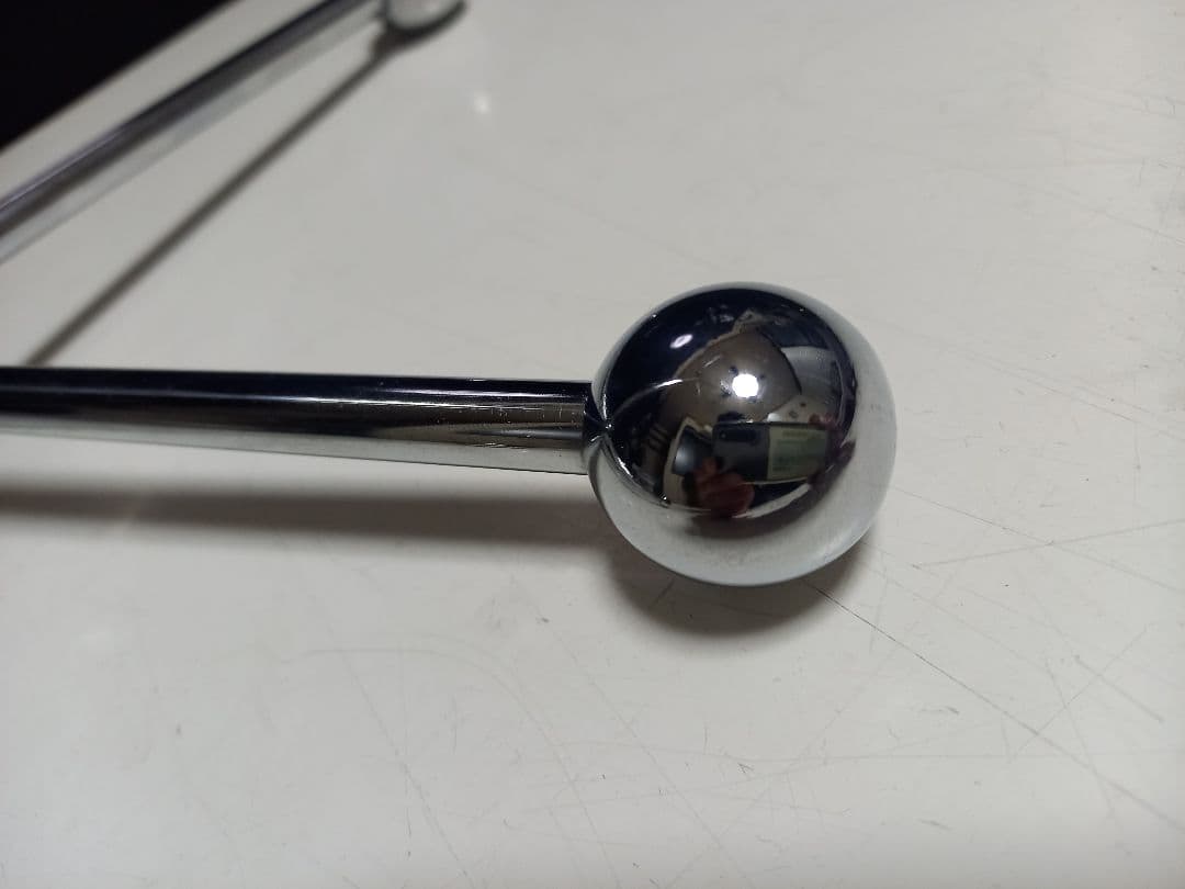 1980's　スペースエイジ　アイアン　メタル　トリプル　ハンガー　ポール