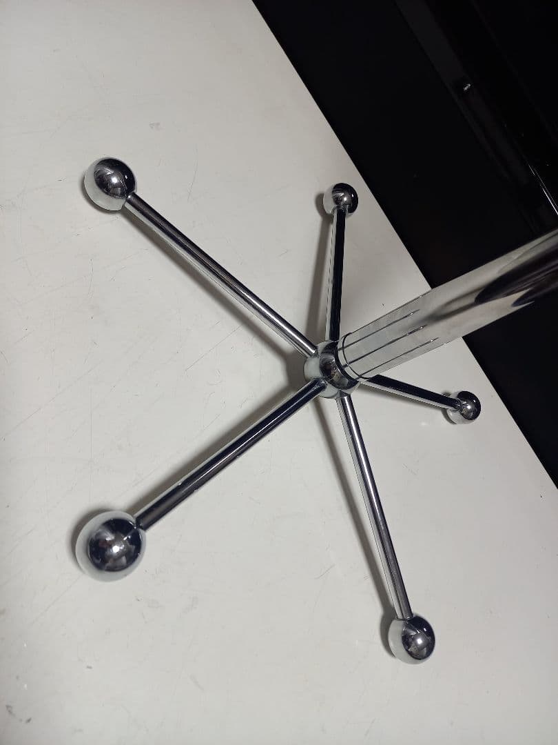 1980's　スペースエイジ　アイアン　メタル　トリプル　ハンガー　ポール