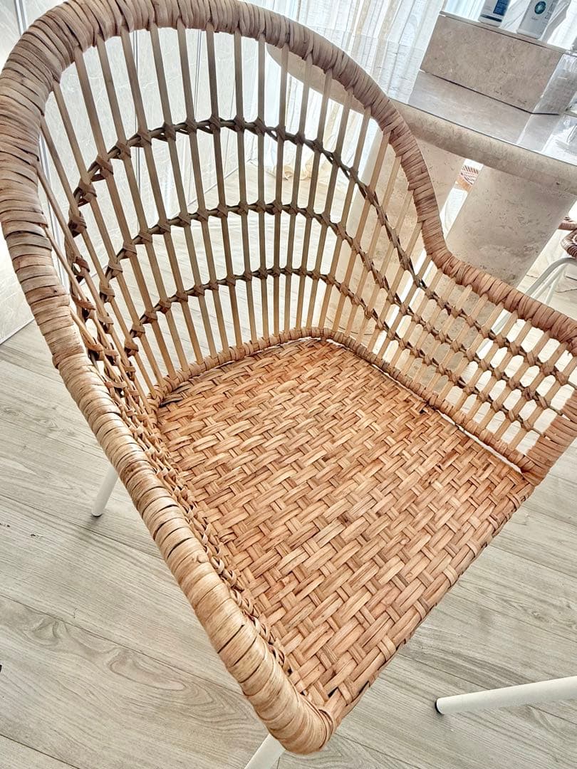 IKEA NILSOVE イケアニルソーヴェ2脚セット　ラタンチェア