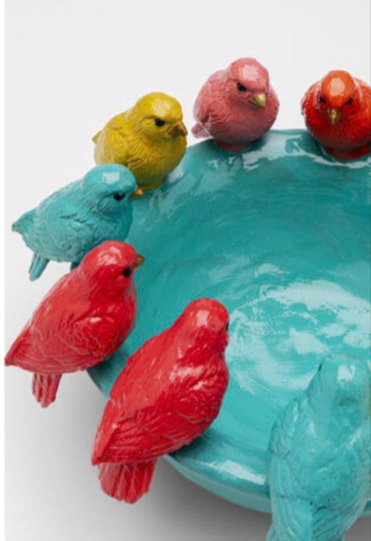 カラフルな鳥の陶器ボウルKAREドイツ定価22770円