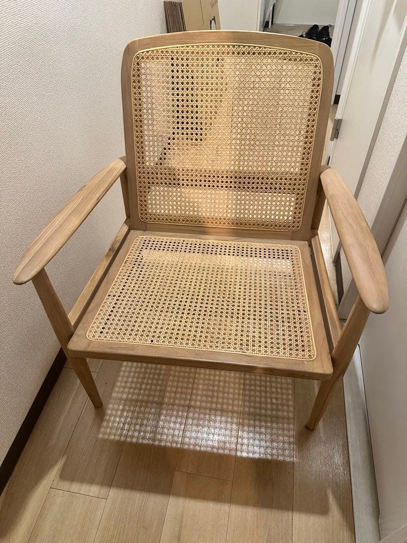 ラウンジチェア チーク＆ラタンアームチェア （zara home） - メルカリ