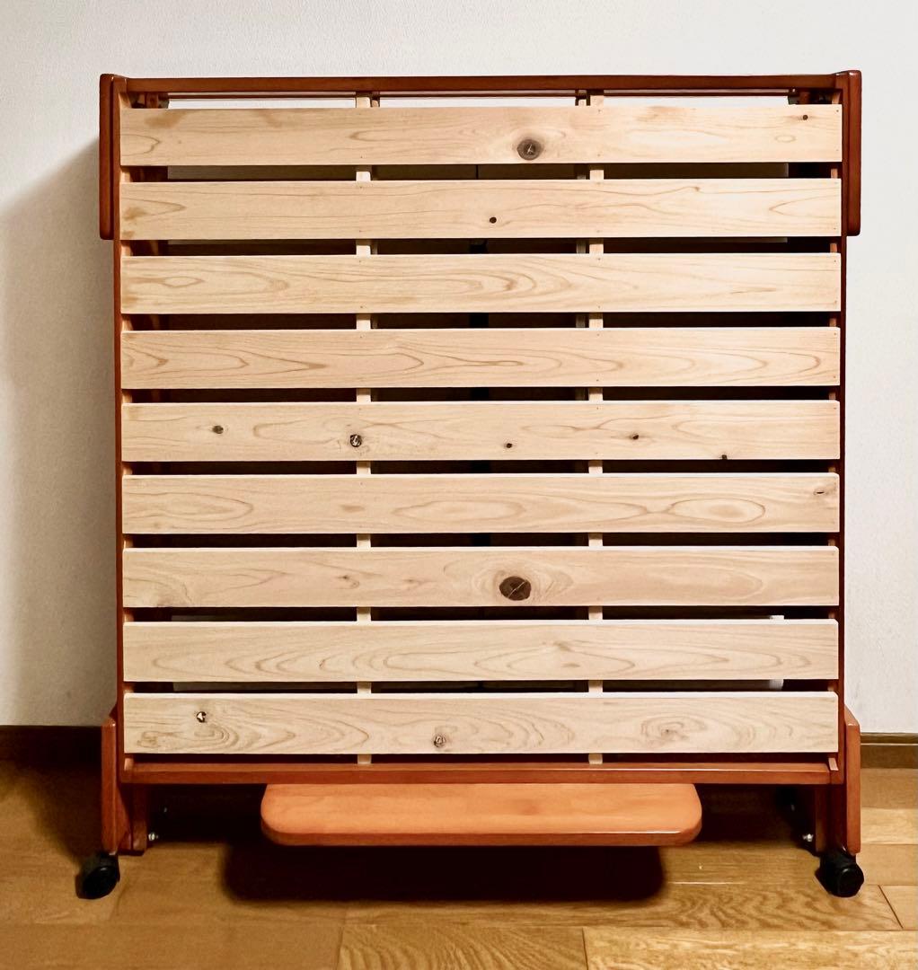 中居木工 折りたたみ すのこベッド ロータイプ