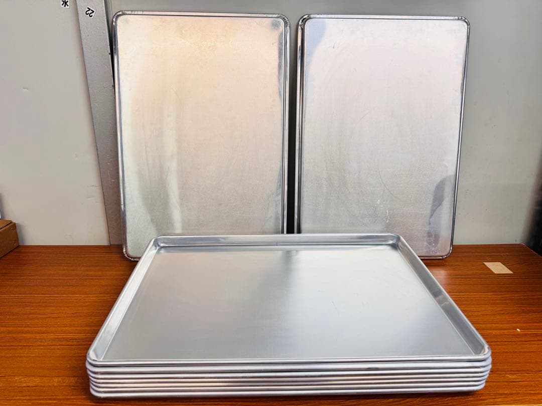 業務用 アルミ製 天板 トレー 9枚セット 約60×40cm 中古