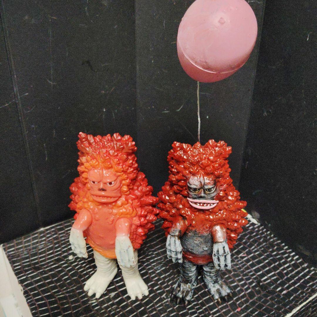 ウルトラ怪獣旧型ソフビガラモンをピグモン仕様（風船付No2402fi