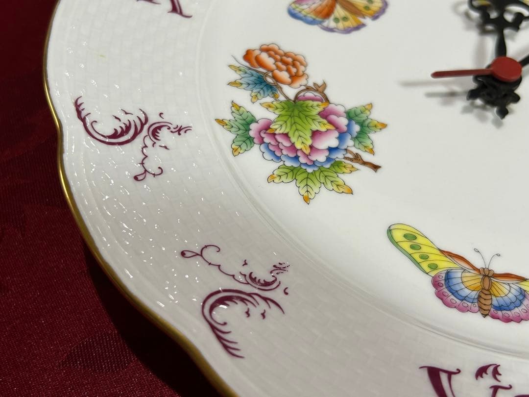 ヘレンド　ウォールクロック　壁掛け時計　ヴィクトリアプレーン　ジャンク