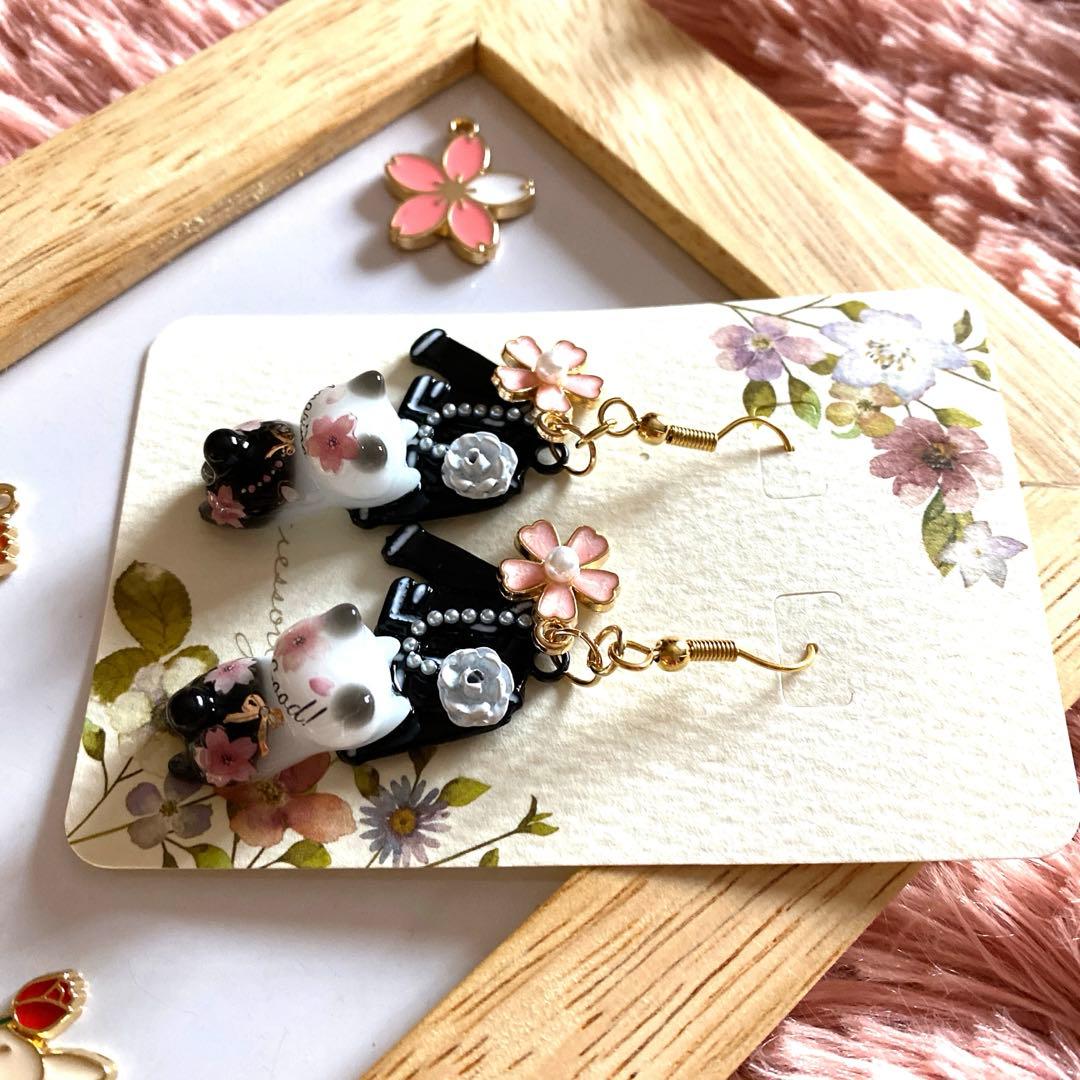 ☆桜いっぱいSpring猫ちゃんピアスB☆