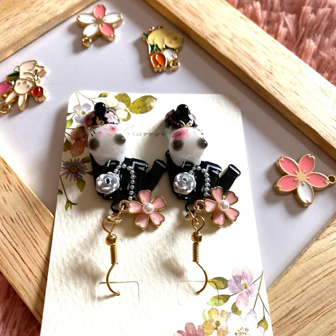 ☆桜いっぱいSpring猫ちゃんピアスB☆