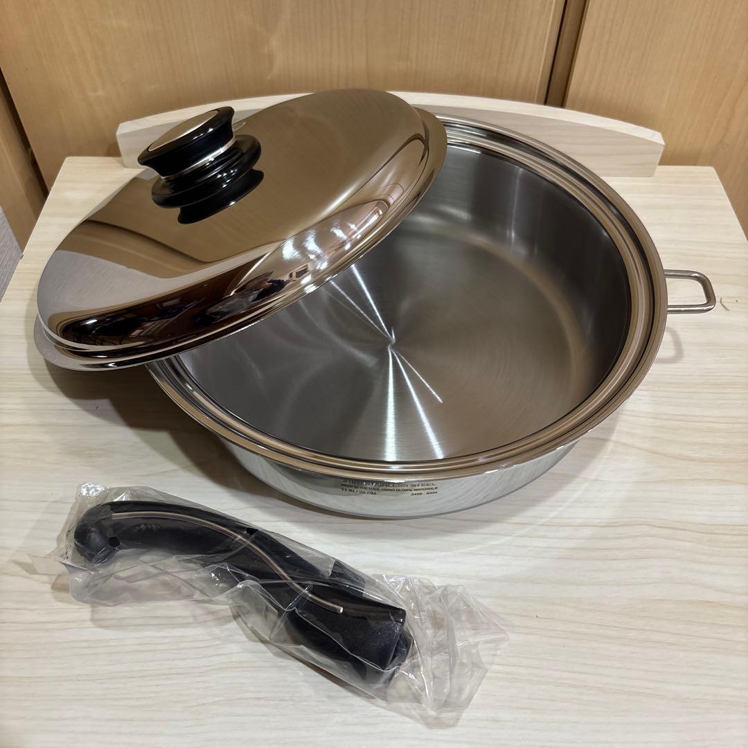 ganguroko❣️新品サラダマスター鍋　スキレットM ハンドル2個付