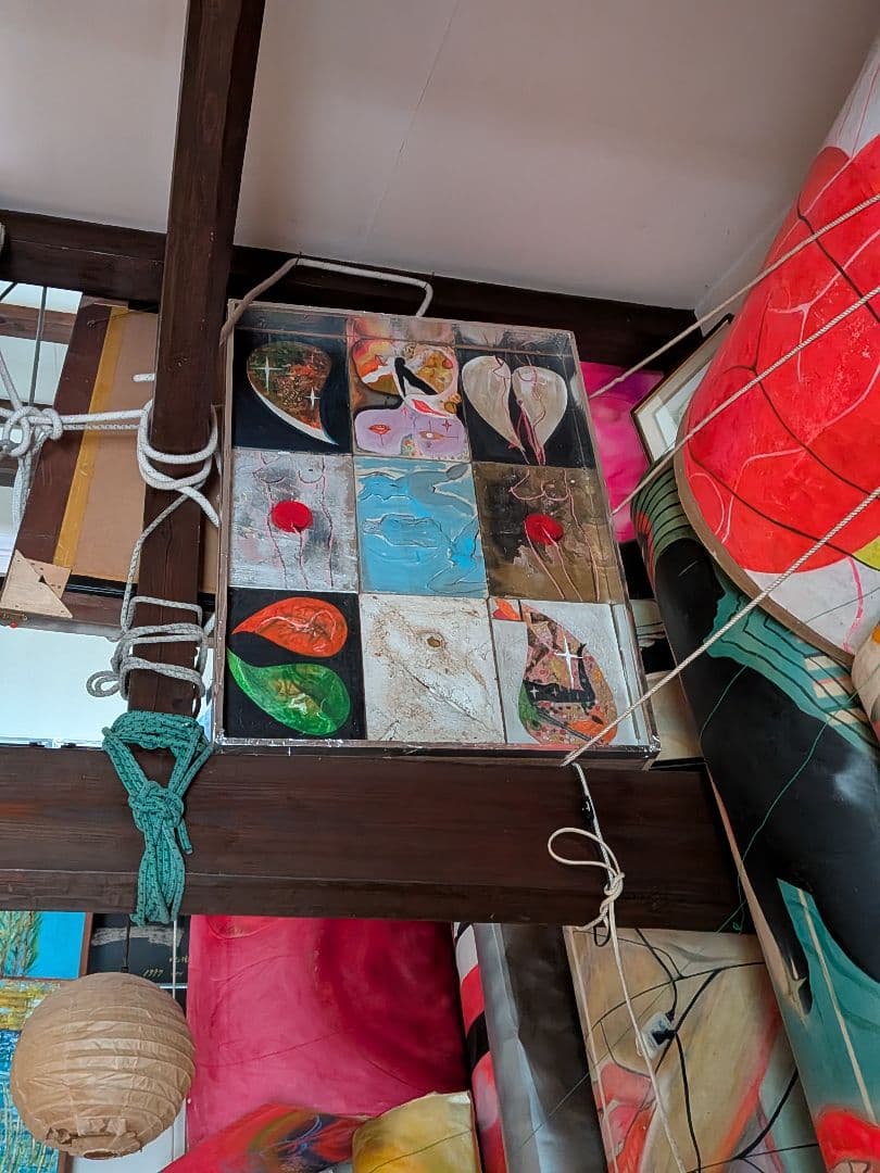 抽象画パネル 多色使い