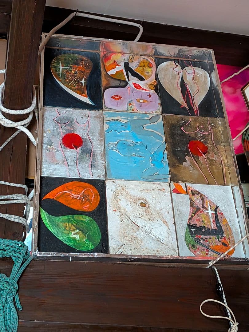 抽象画パネル 多色使い