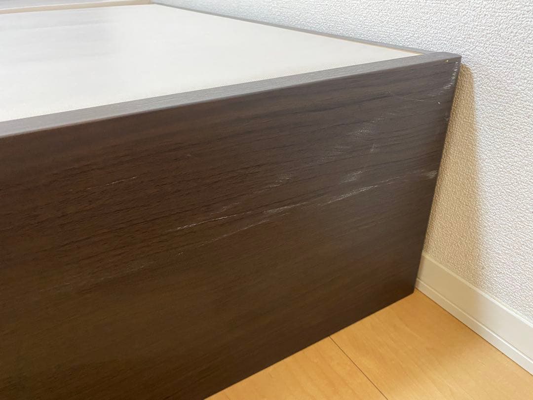 【良品】ニトリ セミダブルベッド ベッドフレーム ダークブラウン