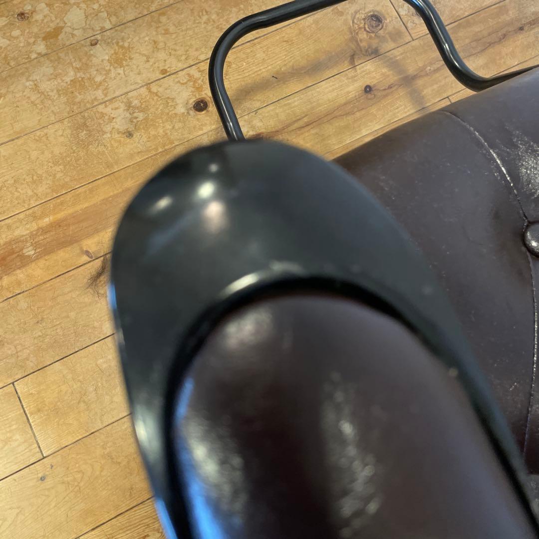 ダークブラウン バーバーチェア 回転式　美容椅子