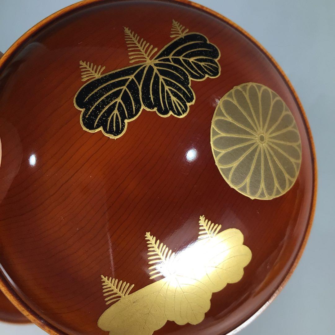 Ｎ７９　香合　『塗師　聡春作』『飛騨春慶塗』『高台寺蒔絵』『丸香合』　共箱