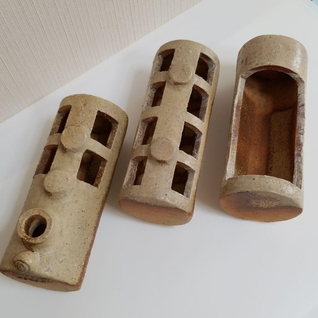 陶器の植木鉢 陶器の電車 3連結セット