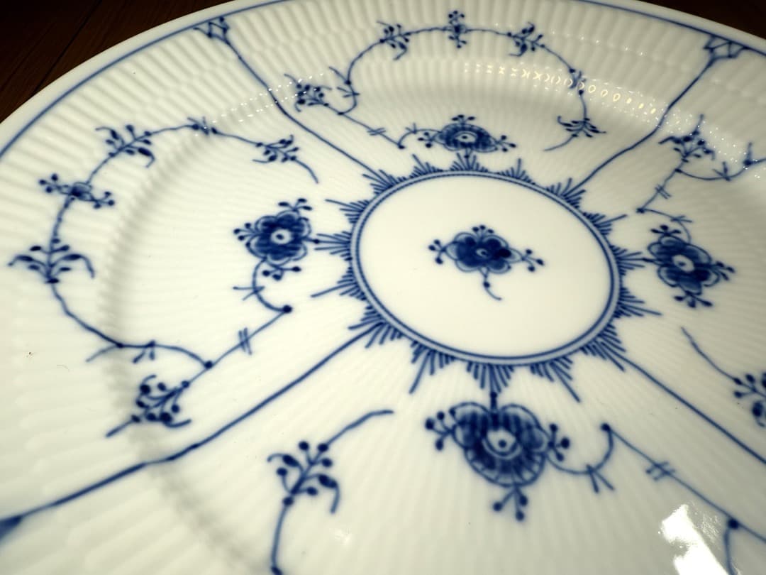 ロイヤルコペンハーゲン ブルーフルテッド プレーンレース 27cm 4枚セット