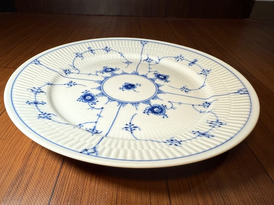 ロイヤルコペンハーゲン ブルーフルテッド プレーンレース 27cm 4枚セット