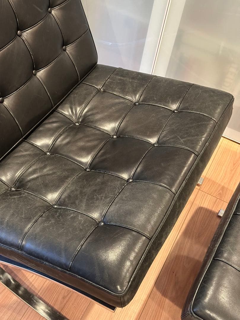 世田谷区引き取り限定　バルセロナチェア　チェア＋オットマンセット