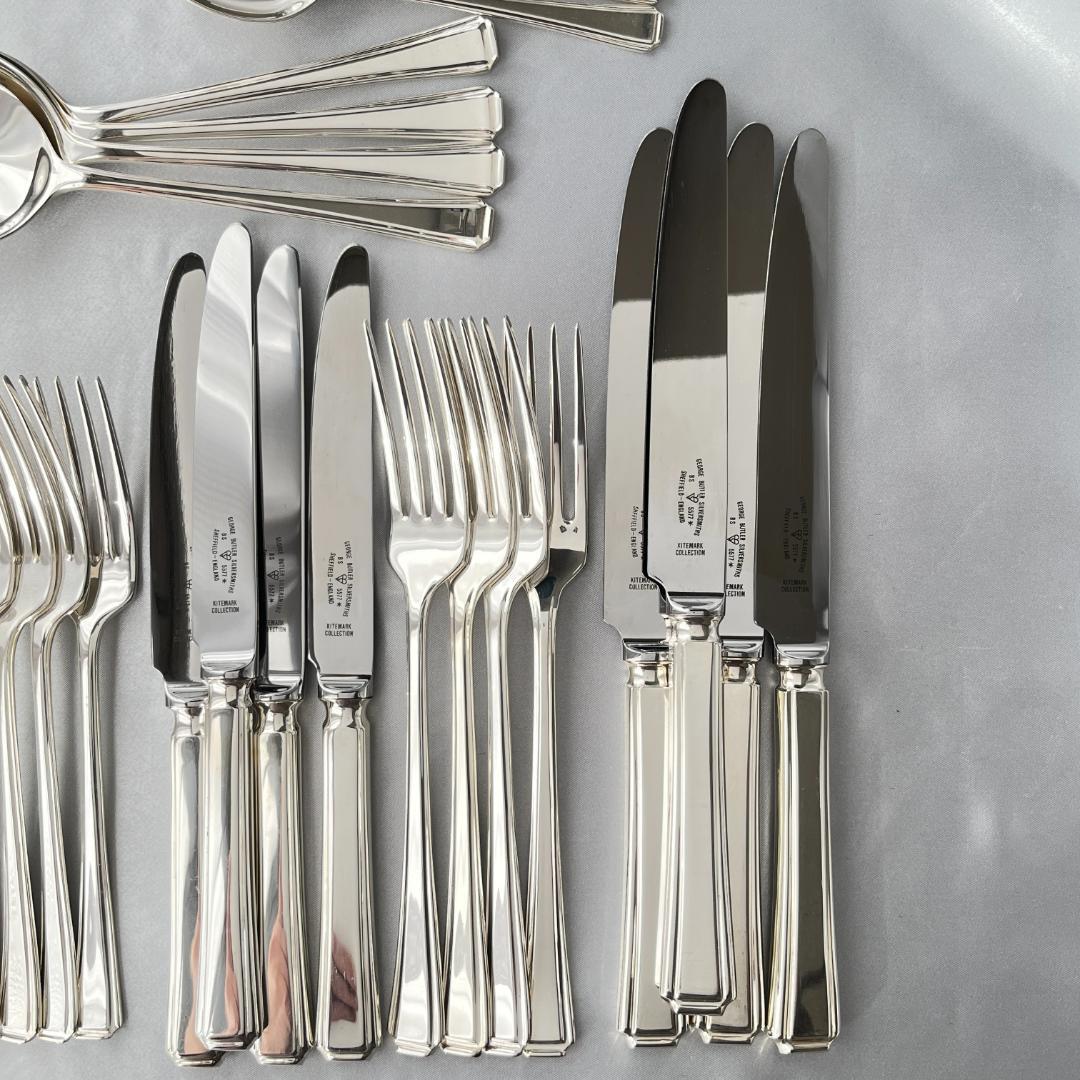 【英国】 アールデコ ディナーセット 4名用30本組 A1プレート