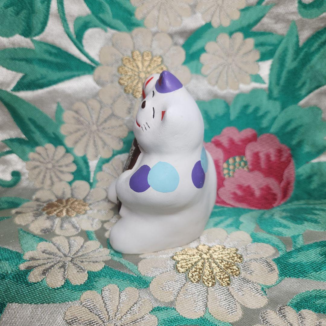 輪葉葉 招き猫 福来る猫 右手上げ 紫バージョン レア