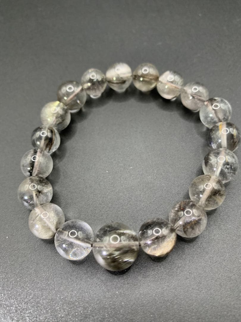 プラチナルチルブレスレット　10ミリ　センター12ミリ　内径17