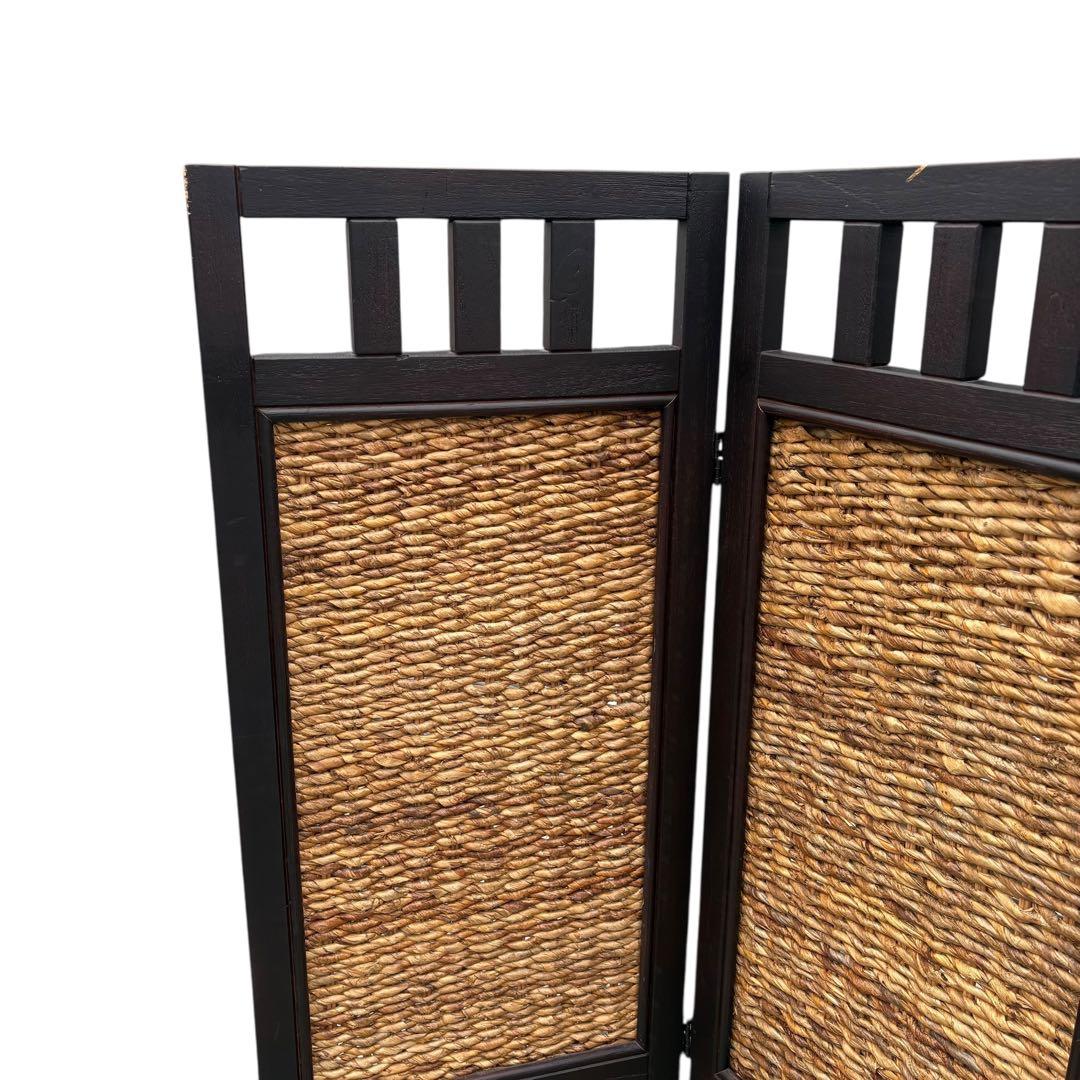 スクリーン 4連 パーテーション 衝立 バナナリーフ アジアンリゾート 完成品