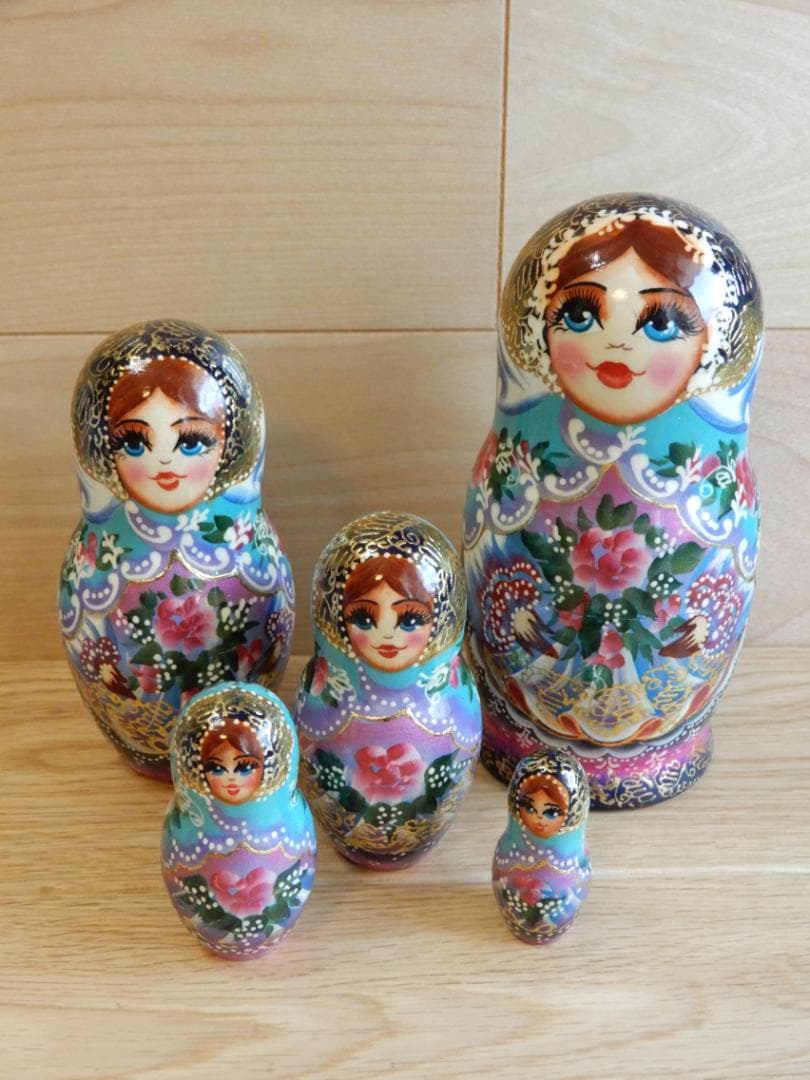 ロシア雑貨　マトリョーシカ　ブルーアイズ
