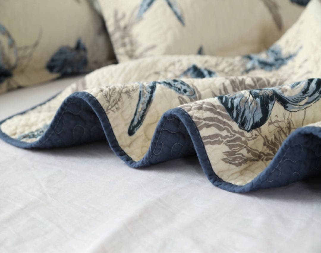 キルトベッドカバー3点セット綿マルチカバー キルティング