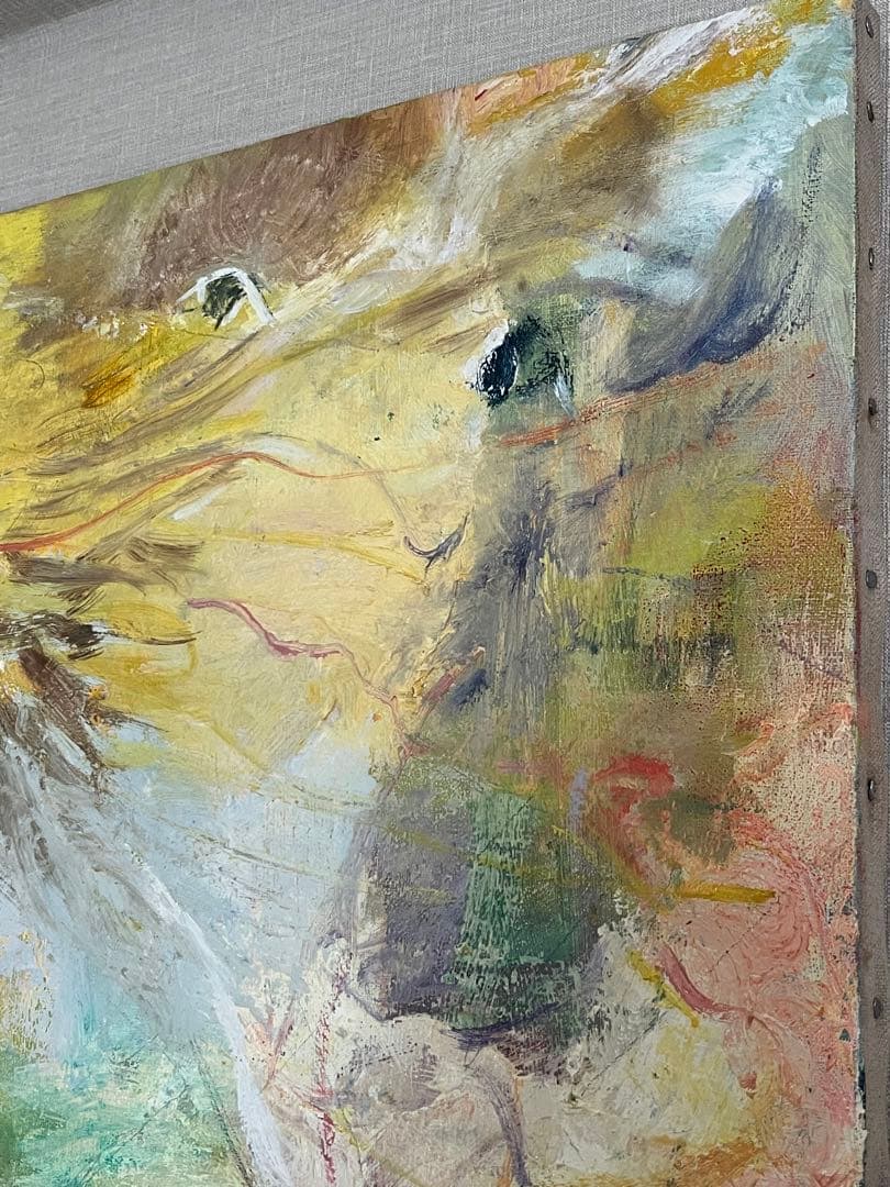 【F10号】レモンクラゲが通る 油彩 原画 油絵 絵画 painting