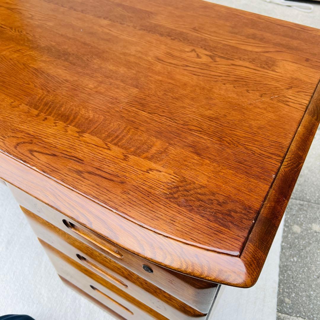 文机　座机　デスク　テーブル　鍵付き　レトロ