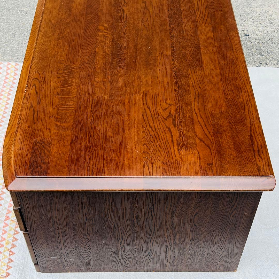 文机　座机　デスク　テーブル　鍵付き　レトロ